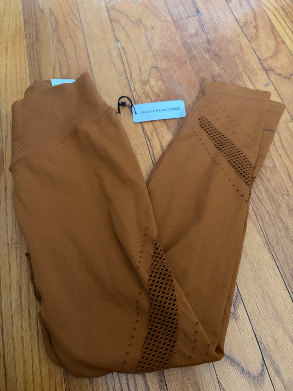 PINK Victoria's Secret Seamless High-Rise Leggings in Rust Brown